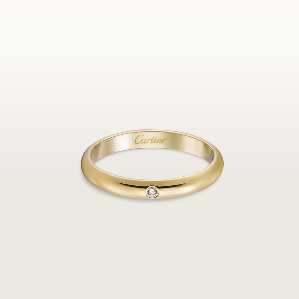 1895 wedding ring, width 2.6 mm, 1 diamondYellow gold, diamond