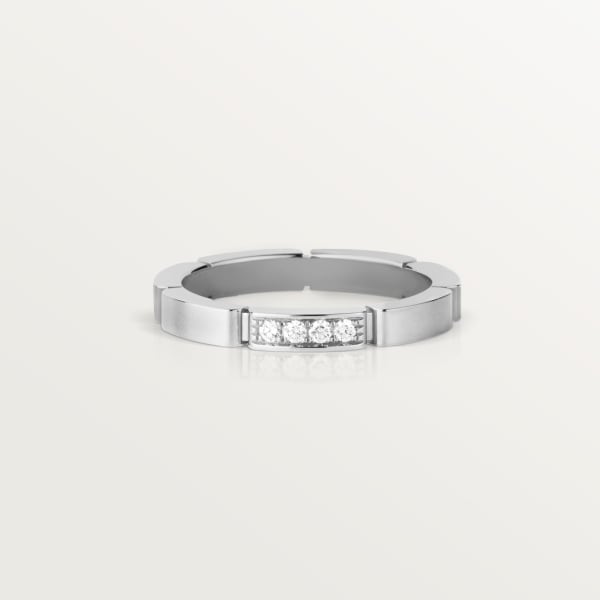 Maillon Panthère wedding ring, 4 diamonds White gold, diamonds