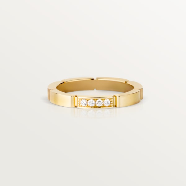Maillon Panthère wedding ring, 4 diamonds Yellow gold, diamonds