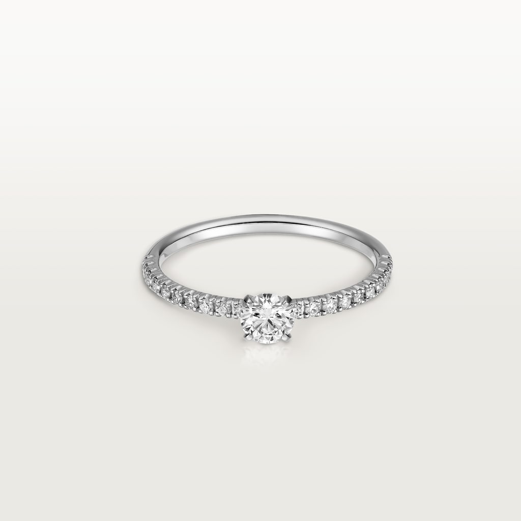 Etincelle de Cartier solitaire, brilliant-cut diamond, paved  Platinum, diamonds