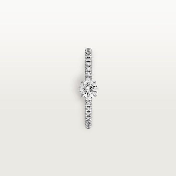 Etincelle de Cartier solitaire, brilliant-cut diamond, paved   Platinum, diamonds