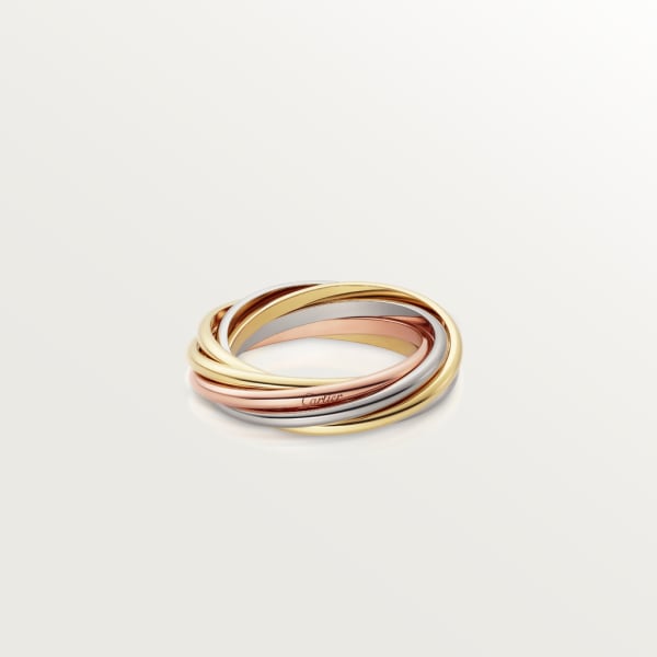Trinity ring, seven rows  White gold, yellow gold, rose gold