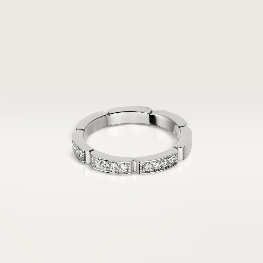 Maillon Panthère wedding ring, semi-pavedWhite gold, diamonds